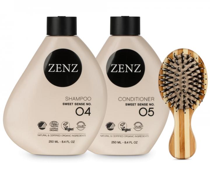 Zestaw zwi�kszaj�cy objeto�� w�os�w cienkich i normalnych Zenz Sweet Sense + mini szczotka Zenz Boar Brush Mini gratis