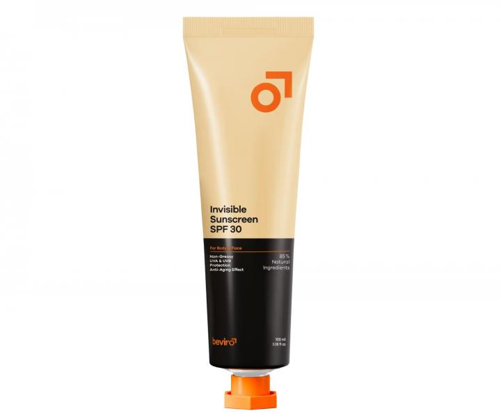 Krem przeciws�oneczny do cia�a i twarzy dla m�czyzn Beviro Invisible Sunscreen SPF 30 - 100 ml