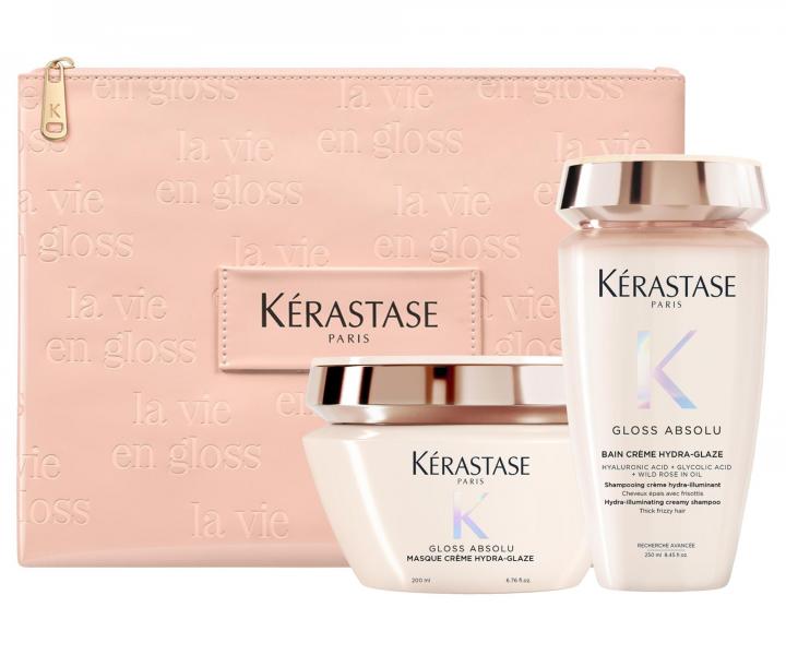 Zestaw nawil�aj�co- roz�wietlaj�cy do w�os�w grubych i pusz�cych si� K�rastase Gloss Absolu + kosmetyczka gratis