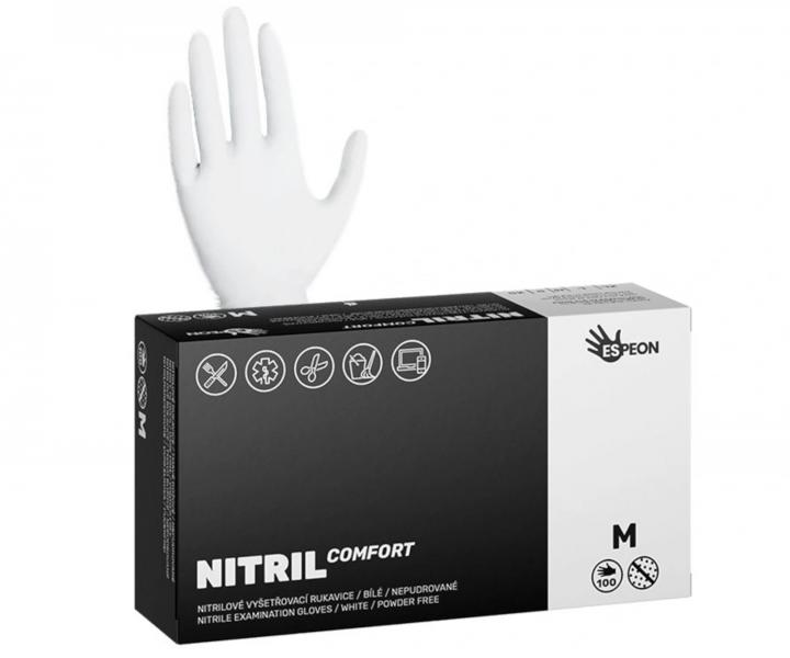Rkawiczki nitrylowe Espeon Nitril Comfort - 100 szt - biae - M