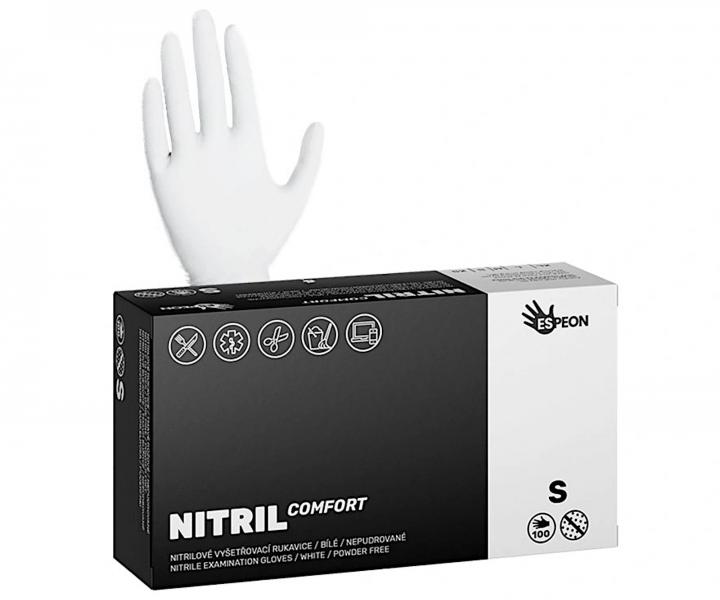Rkawiczki nitrylowe Espeon Nitril Comfort - 100 szt - biae - S