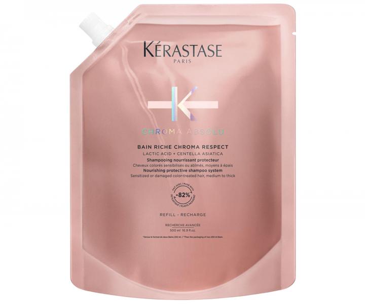 Szampon od�ywczy do w�os�w farbowanych K�rastase Chroma Absolu - 500 ml - zapas