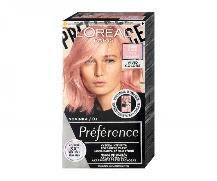 Farba do trwa�ej koloryzacji Lor�al Pr�f�rence 9.213 Rose Gold