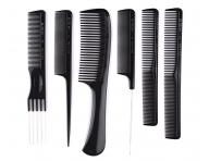 Zestaw profesjonalnych grzebieni Eurostil Professional - 6 szt - czarny