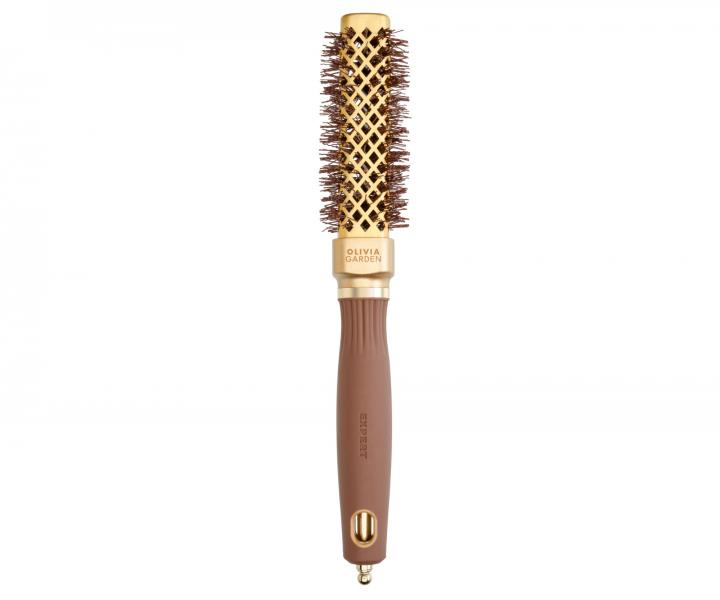 Kwadratowa szczotka do wosw Olivia Garden Expert Blowout Straight Gold & Brown - 20 mm