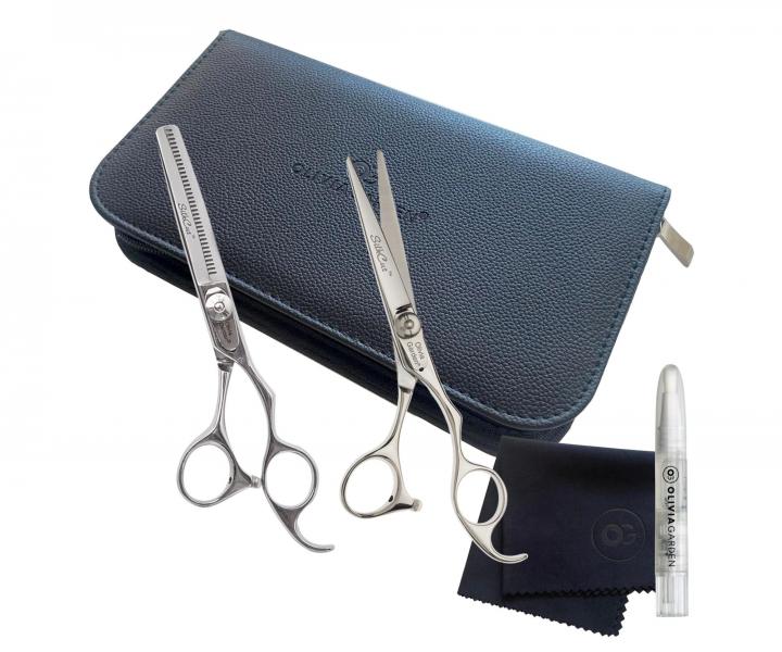 Zestaw noyczek fryzjerskich 5,75" i degawek 6,35" Olivia Garden SilkCut