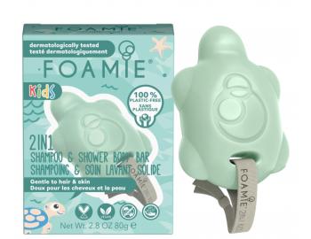 Piel�gnacja pod prysznic w kostce dla dzieci Foamie Kids 2in1 Shampoo & Shower Body Bar Mango & Coconut - 80 g