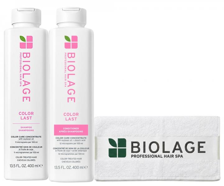 Zestaw szamponu i od�ywki do w�os�w farbowanych Biolage Color Last + r�cznik bawe�niany gratis