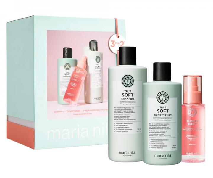 Zestaw upominkowy nawilajcy do wosw suchych z olejem arganowym Maria Nila True Soft Holiday Box