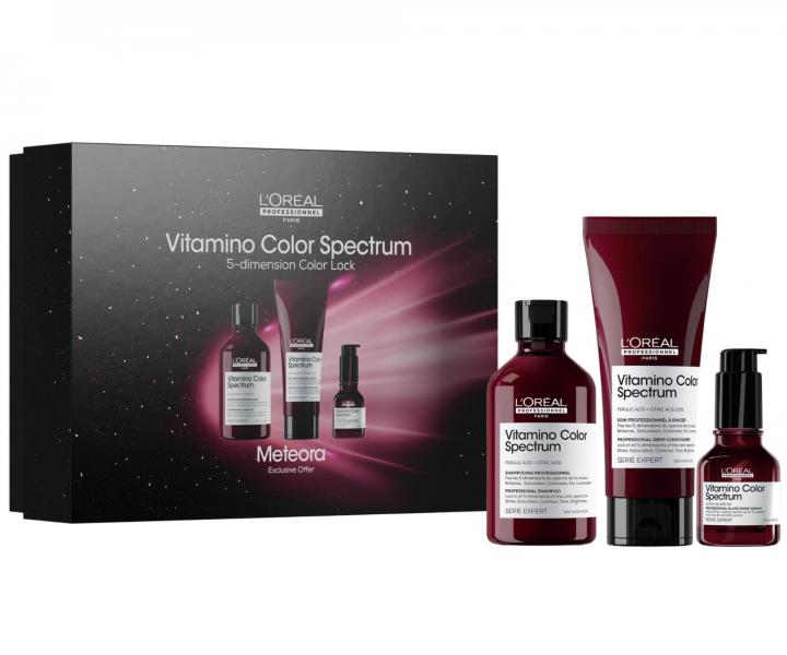 Zestaw upominkowy do pielgnacji wosw farbowanych Loral Professionnel Serie Expert Vitamino Color Spectrum Trio Meteora