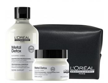 Zestaw do farbowanych i zniszczonych w�os�w Lor�al Professionnel Serie Expert Metal Detox + kosmetyczka gratis