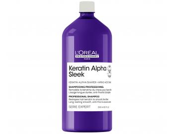 Szampon d�ugotrwale wyg�adzaj�cy kr�cone w�osy Lor�al Professionnel Serie Expert Keratin Alpha Sleek - 1500 ml