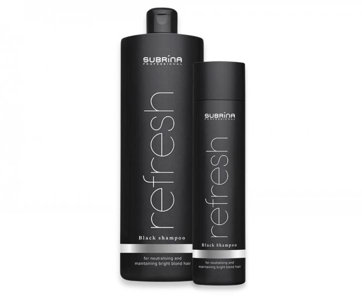 Szampon dla zachowania platynowego odcienia w�os�w Subrina Professional Refresh Black Shampoo - 1000 ml + 250 ml gratis