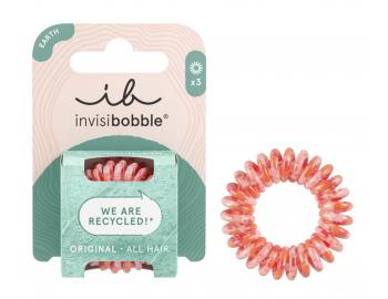 Gumka spiralka z materiau pochodzcego z recyklingu Invisibobble Original Save It Or Waste It - koralowa - 3 szt.