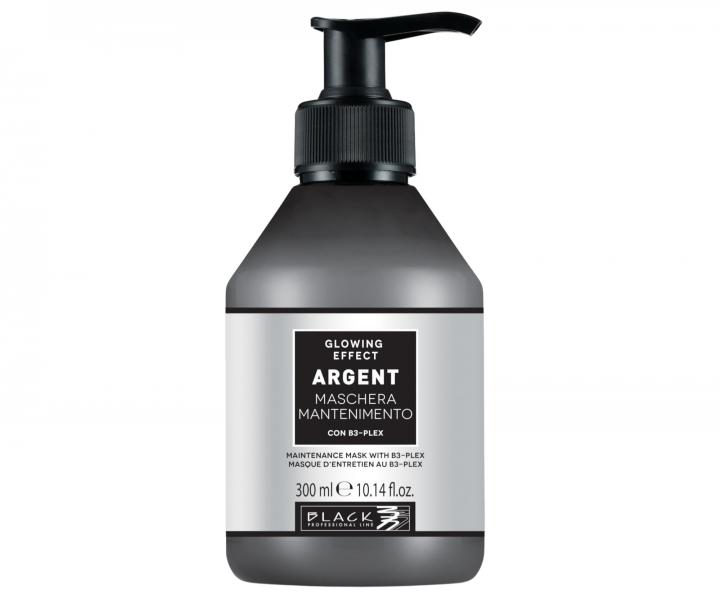 Maska do wosw osabionych i amliwych Black Professional Argent Glowing Effect Mask - 300 ml