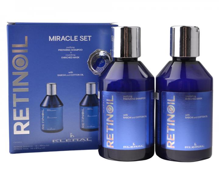 Zestaw upominkowy nawil�aj�cy do w�os�w suchych Kl�ral System Retinoil Miracle Set - szampon 150 ml + maska 150 ml