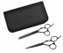 No�yczki fryzjerskie Olivia Garden SilkCut Pro Matt Black - zestaw no�yczki 5,75" i dega��wki 6,35"