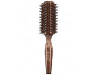 Okrga drewniana szczotka do wosw z wosia dzika i nylonowych wypustek Sibel Decopro - 30 mm