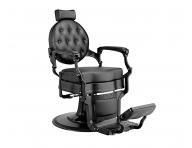 Fryzjerski fotel barberski Weelko Buzz Black - czarny - II. jako�� - rozci�ta sk�ra syntetyczna