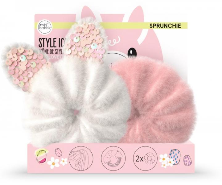 Ozdobne gumki spiralki dla dzieci Invisibobble Sprunchie Easter Cotton Candy - 2 szt.