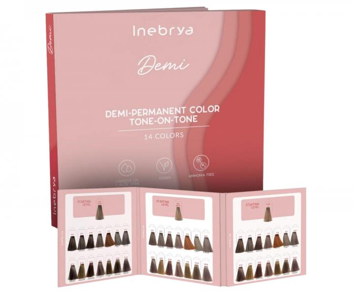 Wzornik paleta kolor�w farb do w�os�w Inebrya Demi-Permanent Color Tone-On-Tone