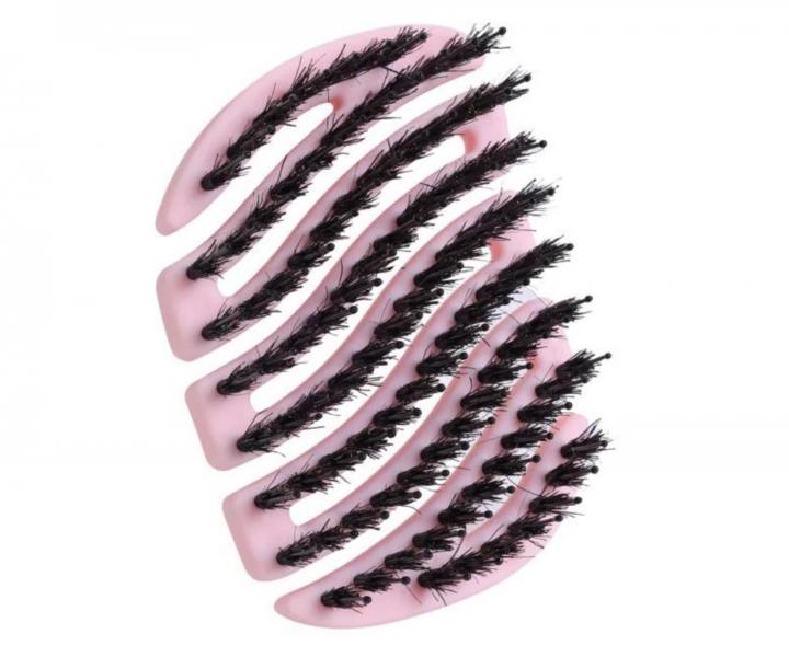 Szczotka do w�os�w z w�osiem dzika i nylonowym Sister Young Mila Pocket Hair Brush - jasnor�owa