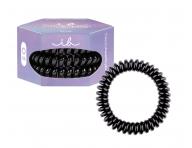Gumka do wosw spiralka cienka Invisibobble Slim Premium True Black - czarna - 3 szt.