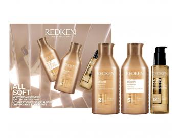 Zestaw upominkowy od�ywczy do w�os�w suchych i �amliwych Redken All Soft Argan Kit