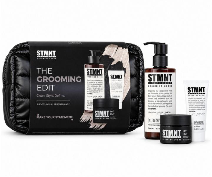 M�ski zestaw prezentowy do piel�gnacji i stylizacji w�os�w oraz brody STMNT The Grooming Edit + kosmetyczka gratis