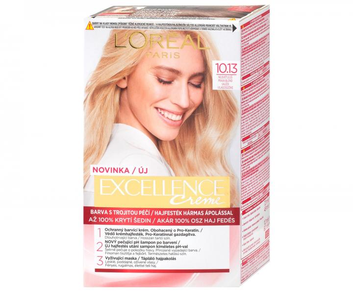 Farba do trwaej koloryzacji wosw Loral Excellence 10.13 jasny wietlisty blond