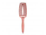 Szczotka do w�os�w Olivia Garden Fingerbrush Combo Medium - pomara�czowa pastelowa