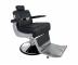 Fotel fryzjerski Barber Hairway David - srebrno-czarny - nowy