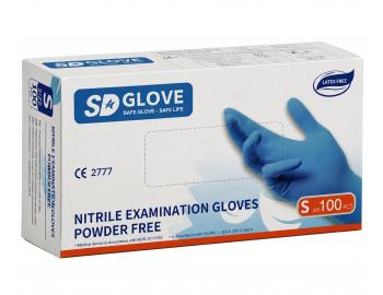 R�kawiczki nitrylowe SD Glove Nitrile Examination Gloves - 100 sztuk - niebieskie - rozmiar S