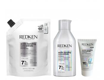 Szampon do wosw zniszczonych Redken Acidic Bonding Concentrate - 300 ml + zapas 500 ml + odywka 50 ml gratis
