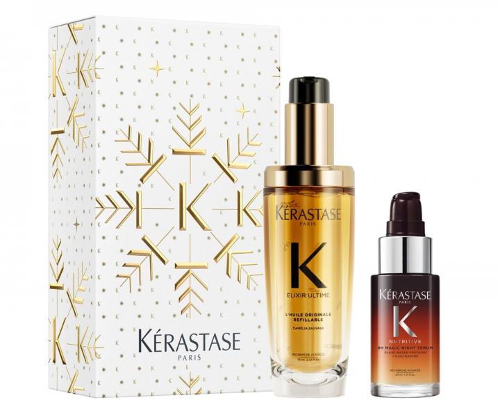 Zestaw upominkowy z olejkiem i serum na noc do w�os�w suchych K�rastase Iconics Duo Set