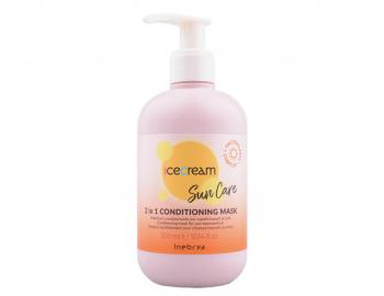 Maska odywcza do wosw naraonych na dziaanie promieni sonecznych Inebrya Ice Cream Sun Care 2 w 1 - 300 ml