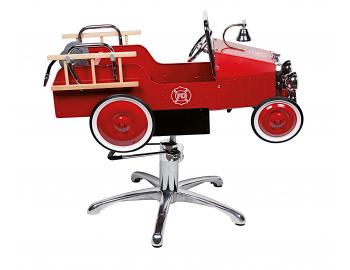 Fotel fryzjerski dziecicy Eurostil Professional - czerwony wz straacki