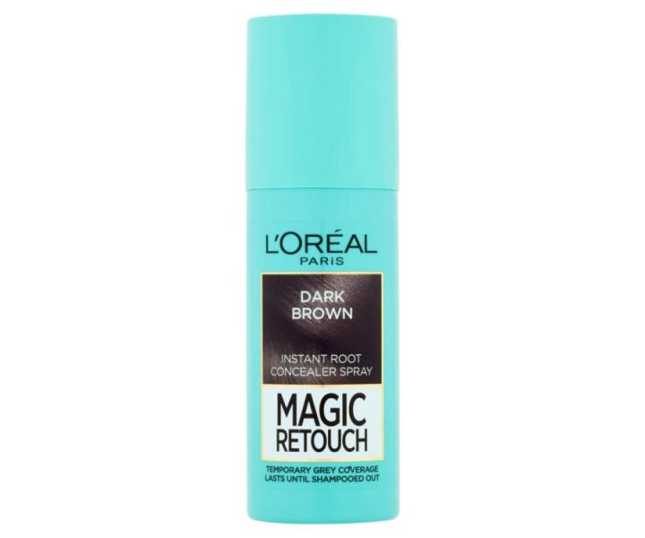 Spray do retuszu odrostw Loral Paris Magic Retouch - 75 ml - ciemny brz