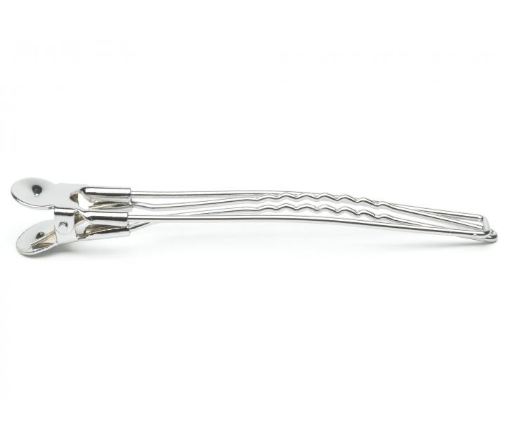 Klipsy do wosw chrom Sibel - 12 cm - 12 szt