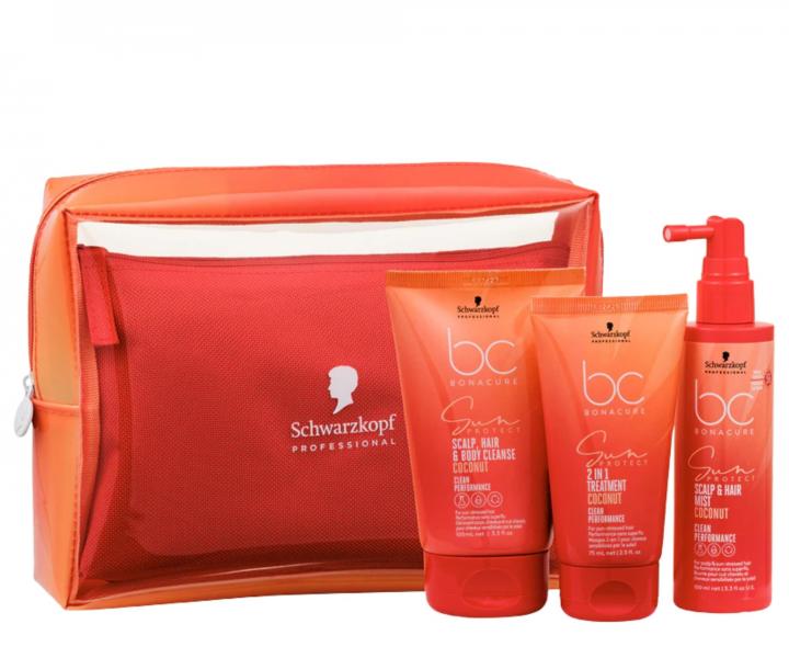 Zestaw podr�ny do w�os�w nara�onych na s�o�ce Schwarzkopf Professional BC Bonacure Sun Protect + 2 kosmetyczki gratis
