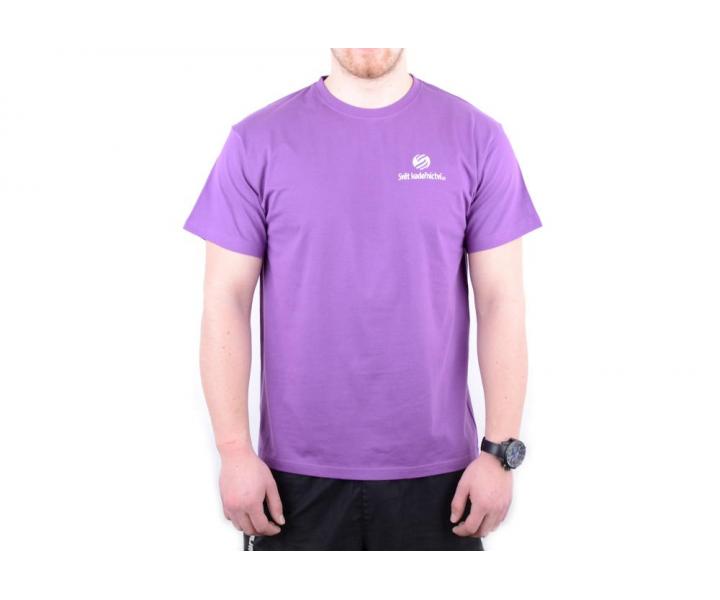 T-shirt z kr�tkim r�kawem - m�ski - fioletowy XXL