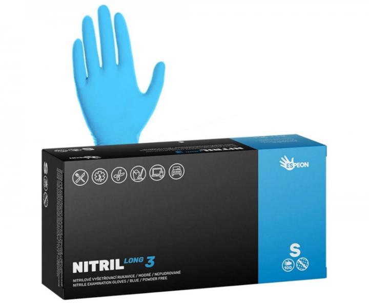Dugie rkawiczki nitrylowe Espeon Nitril Long 3 - 100 szt - niebieskie - S