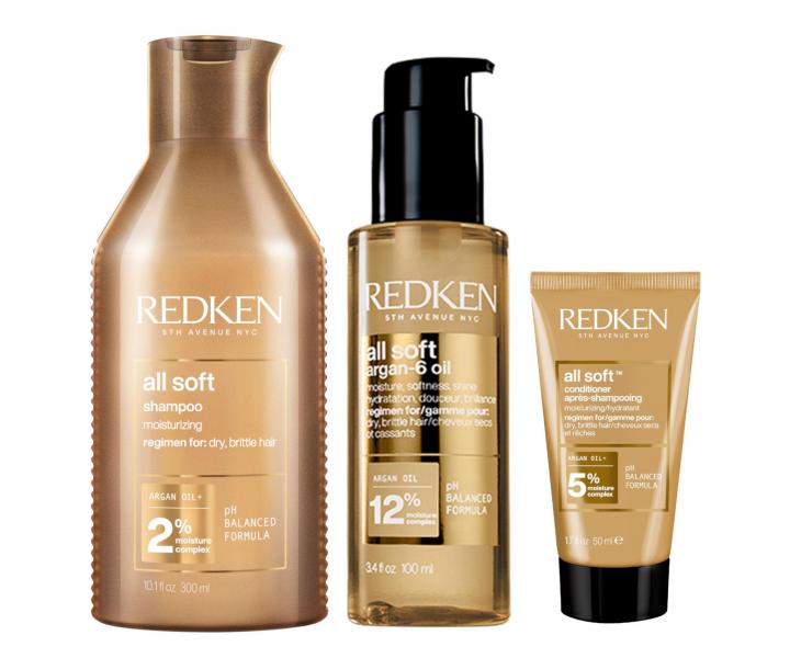Zestaw od�ywczy do w�os�w suchych i �amliwych Redken All Soft + od�ywka 50 ml gratis