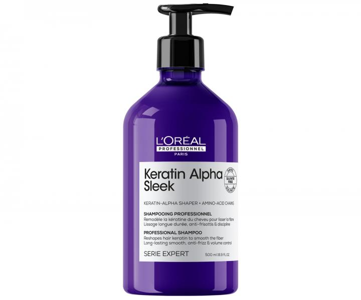 Szampon d�ugotrwale wyg�adzaj�cy do w�os�w pusz�cych si� Lor�al Professionnel Serie Expert Keratin Alpha Sleek - 500 ml