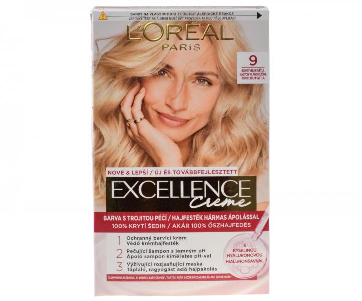 Farba do trwaej koloryzacji wosw Loral Excellence 9 bardzo jasny blond