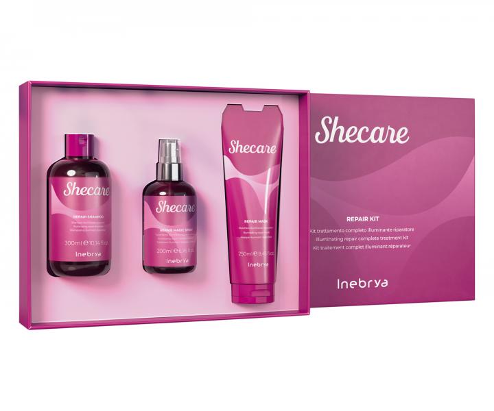 Zestaw upominkowy do bardzo zniszczonych wosw Inebrya Shecare Repair Kit
