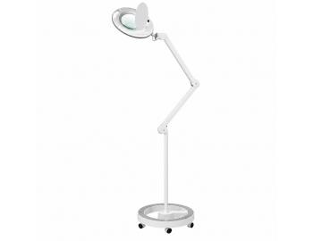 LED lampa z lup� na statywie oraz z uchwytem do blatu Weelko Mega+ White- 5 dioptrii