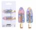 Spinki do w�os�w Sister Young Lily Makeup Hair Clips Set - 6 cm - 2 szt. - r�owo-niebieski