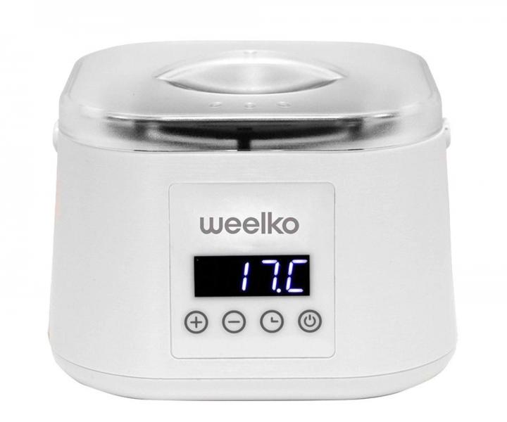 Podgrzewacz wosku do depilacji z pojemnikiem na szpatu�ki  Weelko Epilspat - 500 ml - bia�y
