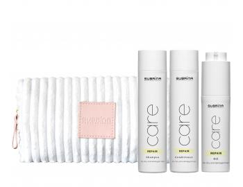 Zestaw upominkowy do wosw suchych i zniszczonych Subrina Professional Care Repair Set + kosmetyczka gratis